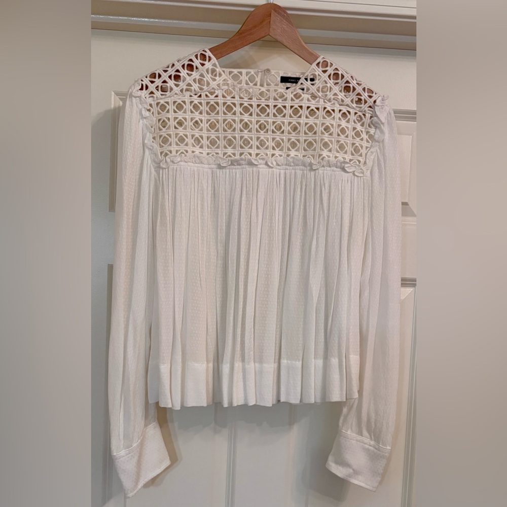 Isabel‎ Marant Crochet Lace Yoke Blouse